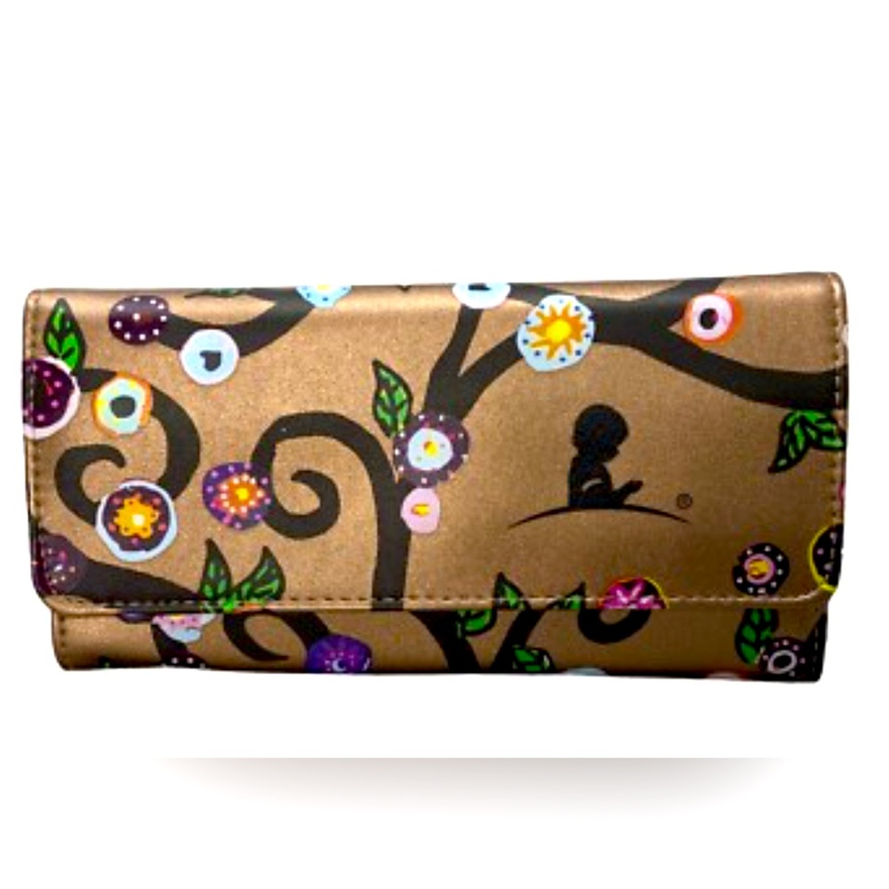 St Jude Rose Gold  Trifold Travel Jewelry Case Flower Vine 4"X8". NWOT!
